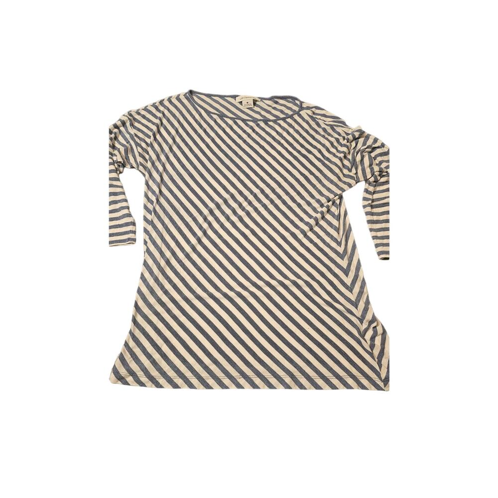 Liz Claiborne 100% rayon 3/4 sleeve striped blouse‎ size medium